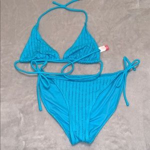 Blue bikini set
